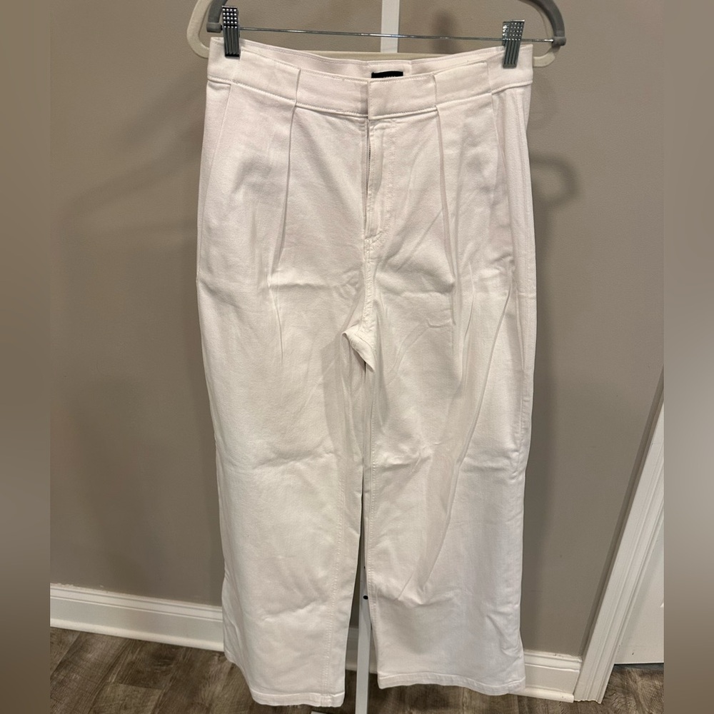 White Express wide leg denim